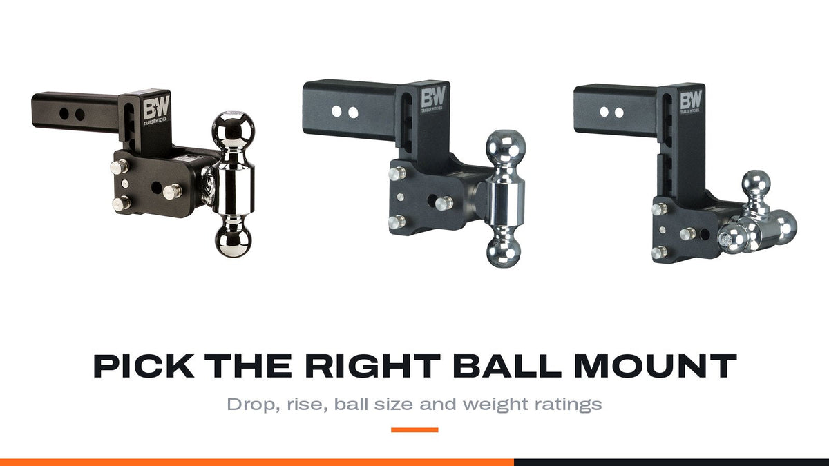 B&W Tow & Stow adjustable ball mounts