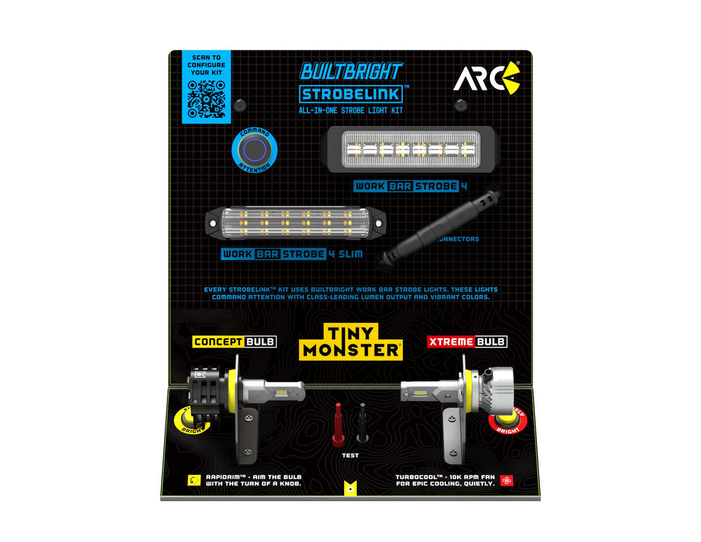 ARC Lighting Tiny Monster Bulb Display with 2 BUILTBRIGHT Strobes - Part 10004