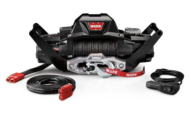 WARN ZEON 10-S Multi-Mount Winch Kit, 10,000 lb, Synthetic Rope, 2 in Receiver Mount (104179)