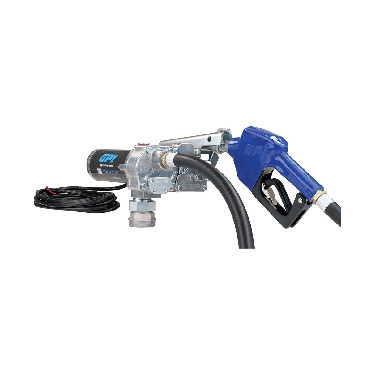 GPI M-150S-AU 15 GPM 12V Fuel Transfer Pump with Auto Unleaded Nozzle (110000-100)