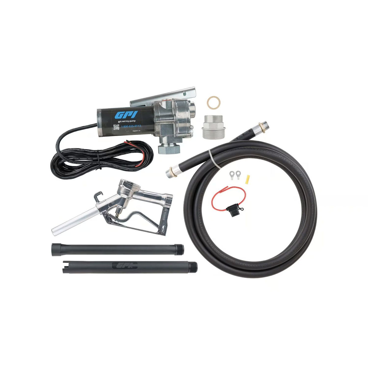 GPI M-150S-MU 15 GPM 12V Fuel Transfer Pump with Manual Unleaded Nozzle (110000-99) - view 6