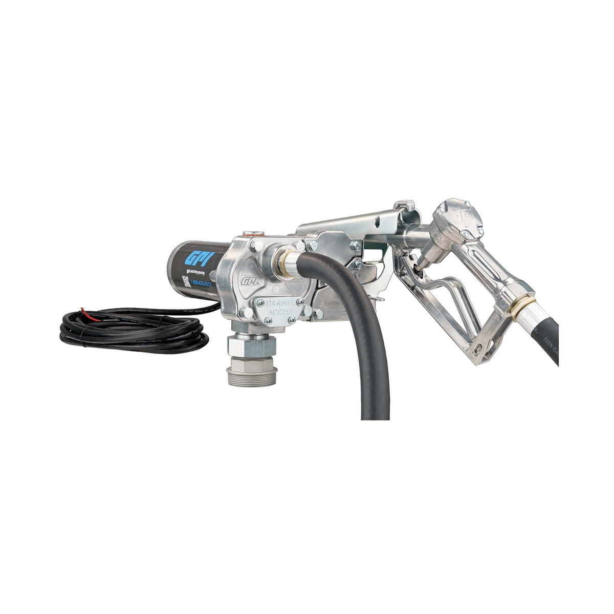 GPI M-150S-MU 15 GPM 12V Fuel Transfer Pump with Manual Unleaded Nozzle (110000-99)