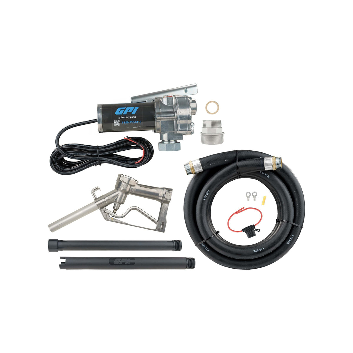 GPI M-180S-ML 18 GPM 12V Fuel Transfer Pump with Manual Diesel Nozzle (110300-1) - view 6