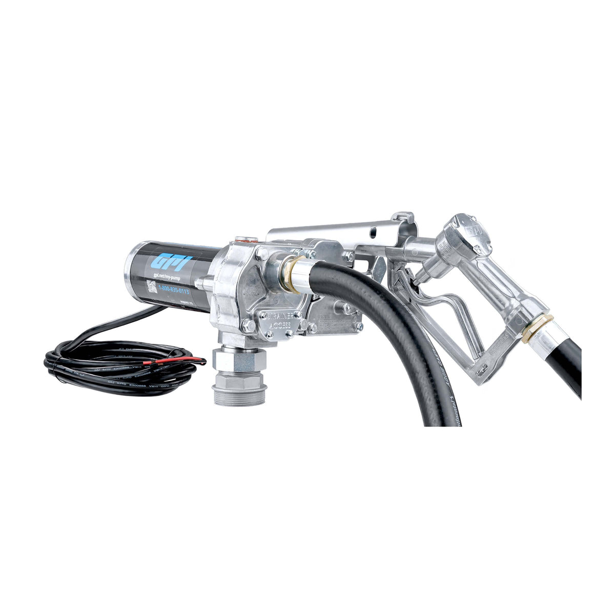 GPI M-180S-ML 18 GPM 12V Fuel Transfer Pump with Manual Diesel Nozzle (110300-1)