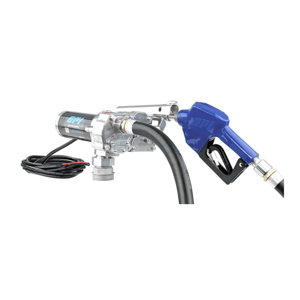GPI M-180S-AU 18 GPM 12V Fuel Transfer Pump with Auto Unleaded Nozzle (110300-2)
