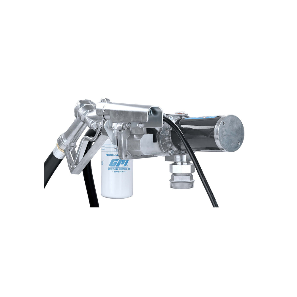 GPI M-180S-ML 18 GPM 12V Fuel Transfer Pump with Manual Diesel Nozzle and Filter (110612-01) - view 2