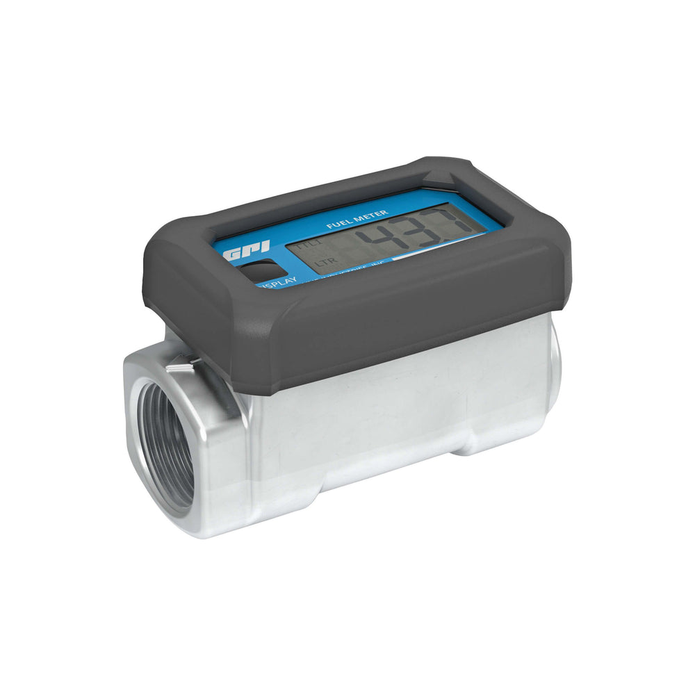 GPI 01A Digital Fuel Meter, 10-100 L/min, 1 in. NPT, Liters (113255-2)