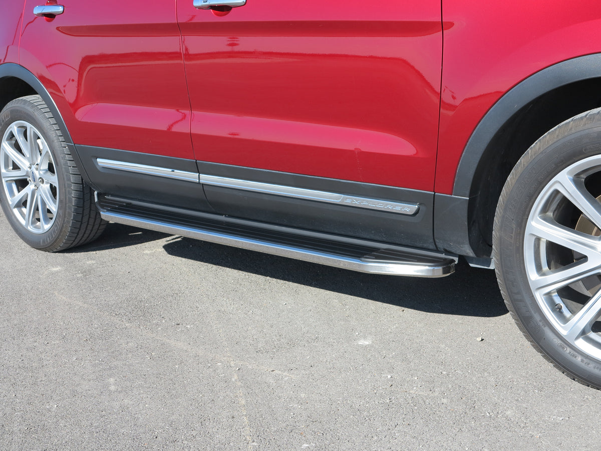 Steelcraft STX100 Running Boards - Black / Stainless Trim - 2014-2019 Ford Explorer (113900)