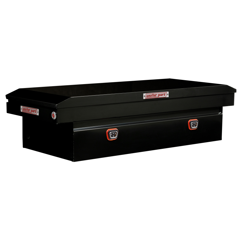 Weather Guard Full-Size Extra Wide Steel Saddle Box, Gloss Black (116-5-04)