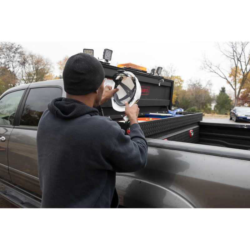 Weather Guard Hex Headache Rack 11906-52-01 with a Weather Guard truck box