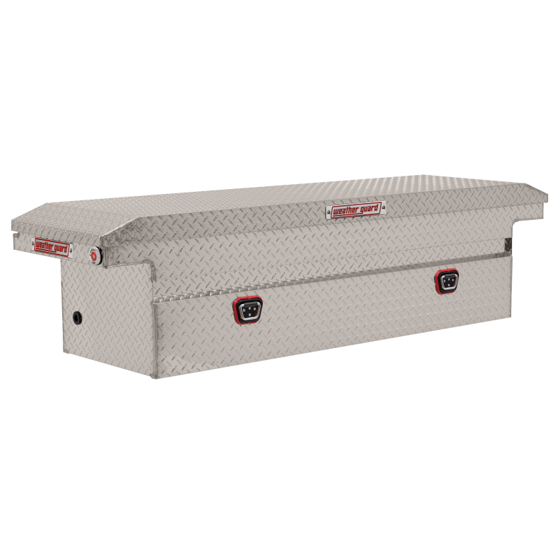 Weather Guard Full-Size Low Profile Aluminum Saddle Box, Clear Finish (121-0-04)