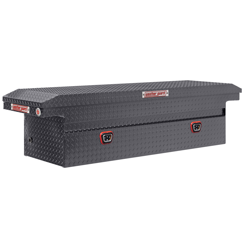 Weather Guard Full-Size Low Profile Aluminum Saddle Box, Gunmetal Gray (121-6-04)