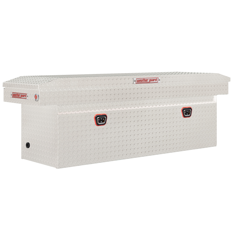 Weather Guard Full-Size Deep Aluminum Saddle Box, Clear Finish (123-0-04)