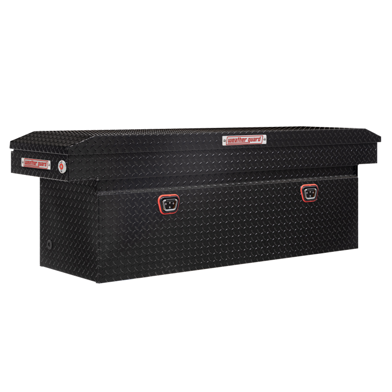 Weather Guard Full-Size Deep Aluminum Saddle Box, Gloss Black (123-5-04)