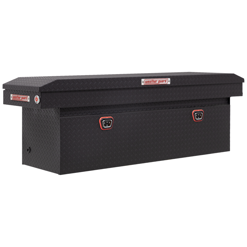 Weather Guard Full-Size Deep Aluminum Saddle Box, Textured Matte Black (123-52-04)