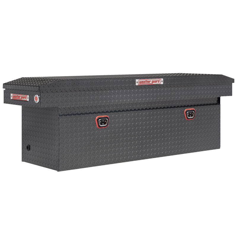 Weather Guard Full-Size Deep Aluminum Saddle Box, Gunmetal Gray (123-6-04)