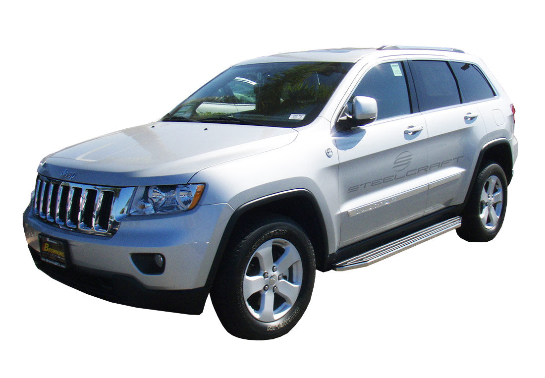 Steelcraft STX100 Running Boards - Black / Stainless Trim - 2014-2021 Jeep Grand Cherokee (123200)
