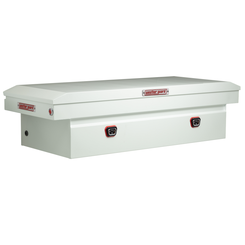 Weather Guard Full-Size Standard Steel Saddle Box, White (126-3-04)