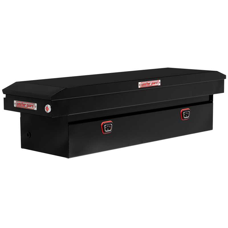 Weather Guard Full-Size Standard Steel Saddle Box, Gloss Black (126-5-04)