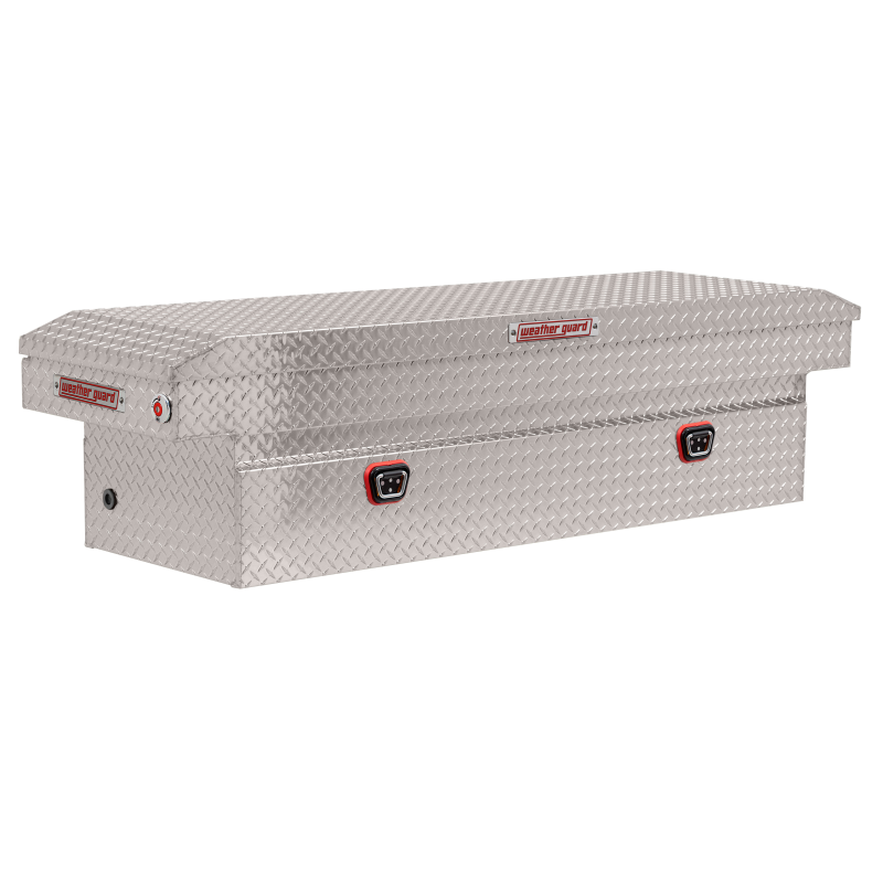 Weather Guard Full-Size Standard Aluminum Saddle Box, Clear Finish (127-0-04)