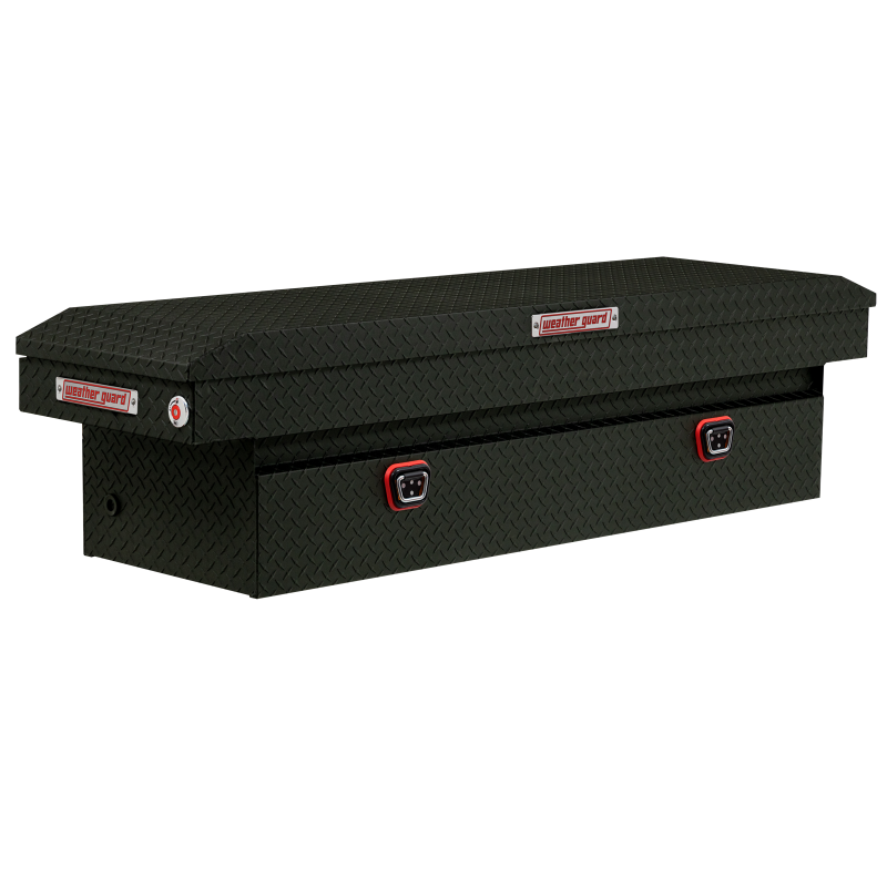 Weather Guard Full-Size Standard Aluminum Saddle Box, Textured Matte Black (127-52-04)