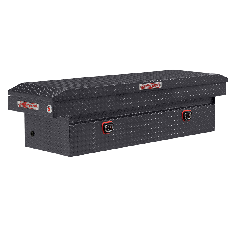 Weather Guard Full-Size Standard Aluminum Saddle Box, Gunmetal Gray (127-6-04)