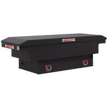 Weather Guard Compact Low Profile Aluminum Saddle Box, Textured Matte Black (131-52-04)