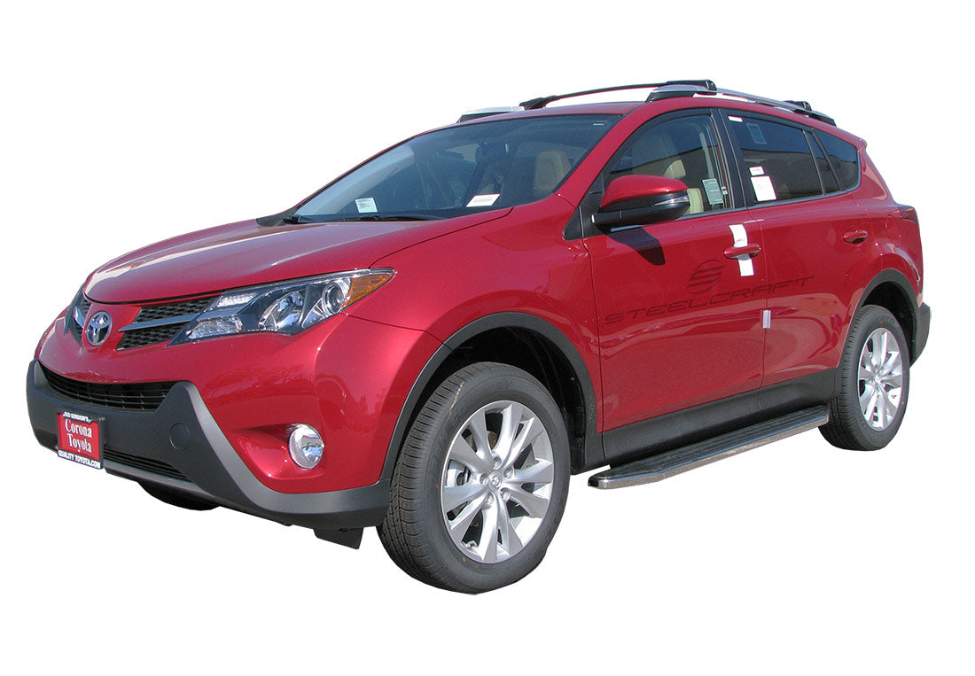 Steelcraft STX100 Running Boards - Black / Stainless Trim - 2014-2018 Toyota Rav4 (Excludes 18 Adventure Time Trim) (135000)