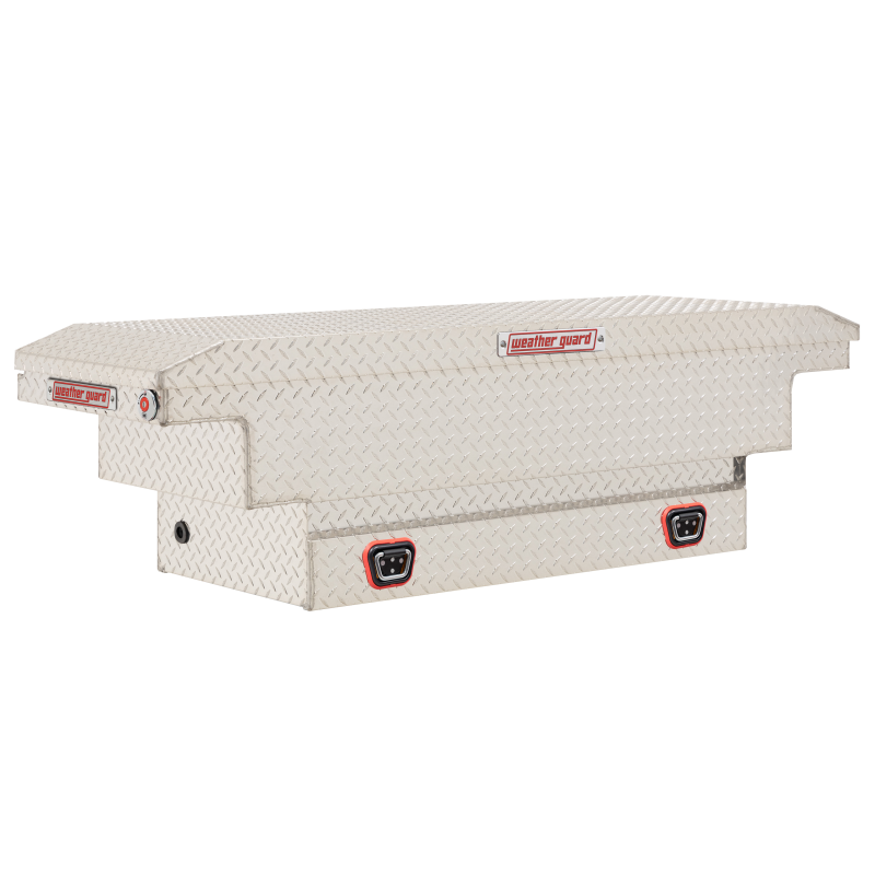 Weather Guard Compact Deep Aluminum Saddle Box, Clear Finish (137-0-04)