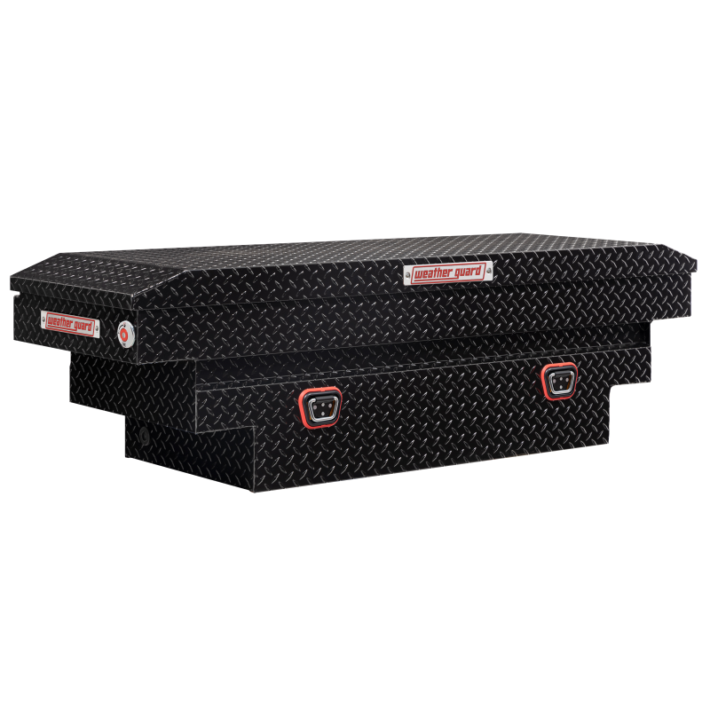 Weather Guard Compact Deep Aluminum Saddle Box, Gloss Black (137-5-04)
