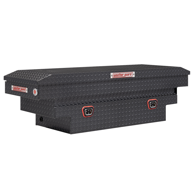 Weather Guard Compact Deep Aluminum Saddle Box, Gunmetal Gray (137-6-04)