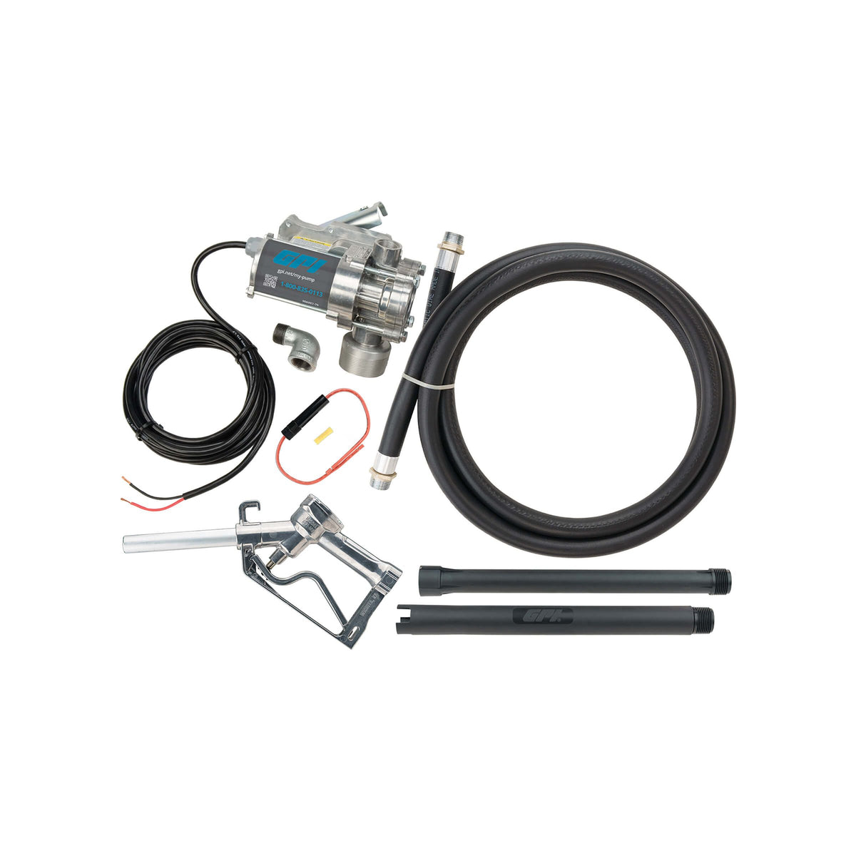 GPI EZ-8 8 GPM 12V Fuel Transfer Pump with Manual Unleaded Nozzle (137100-01) - view 6