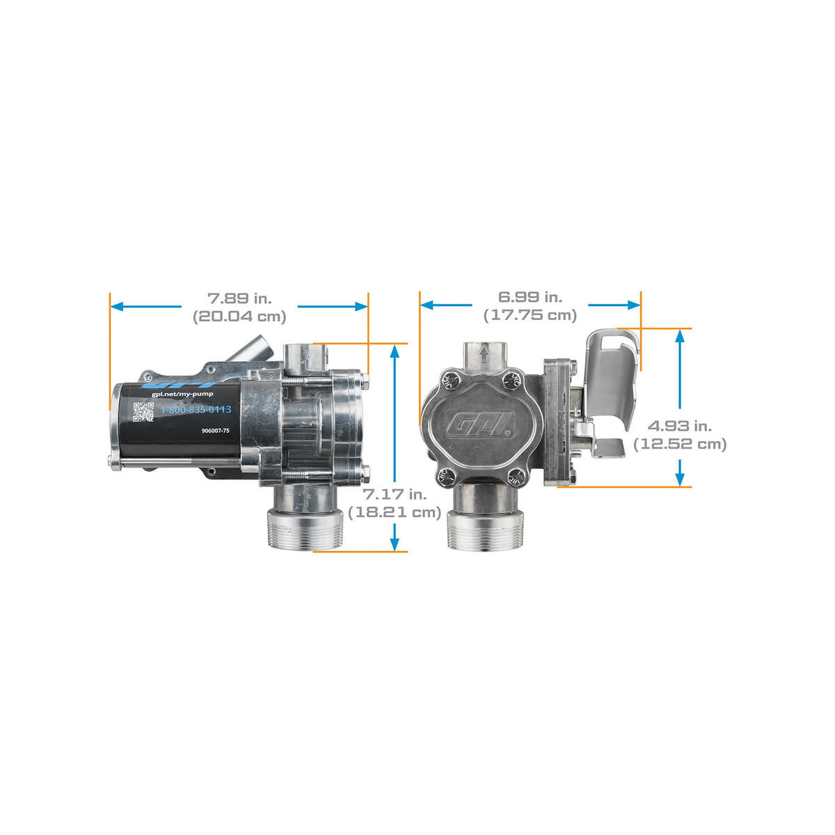 GPI EZ-8 8 GPM 12V Fuel Transfer Pump with Manual Unleaded Nozzle (137100-01) - view 8
