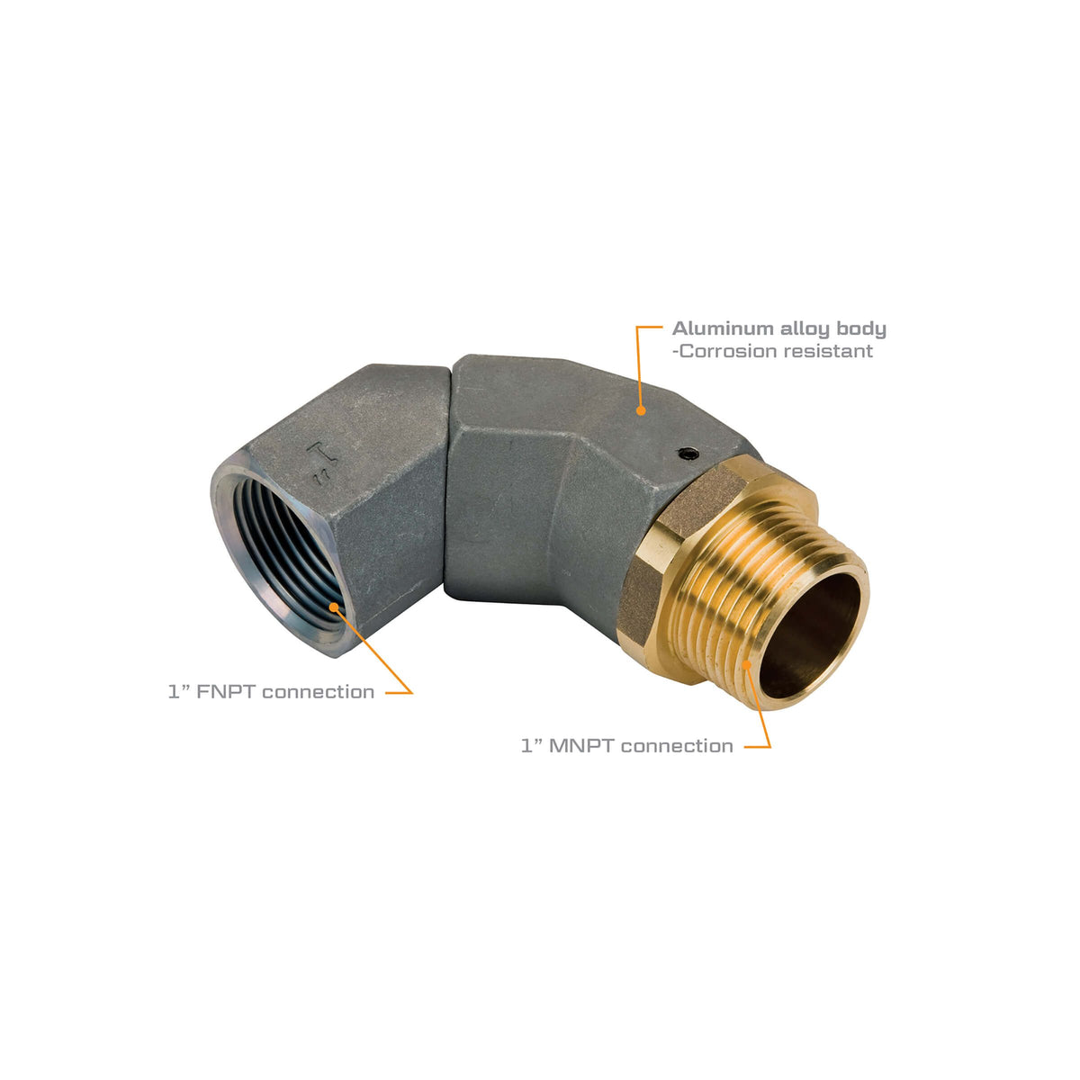 GPI 1 in. Multi-Plane Fuel Hose Swivel (150400-04) - view 2
