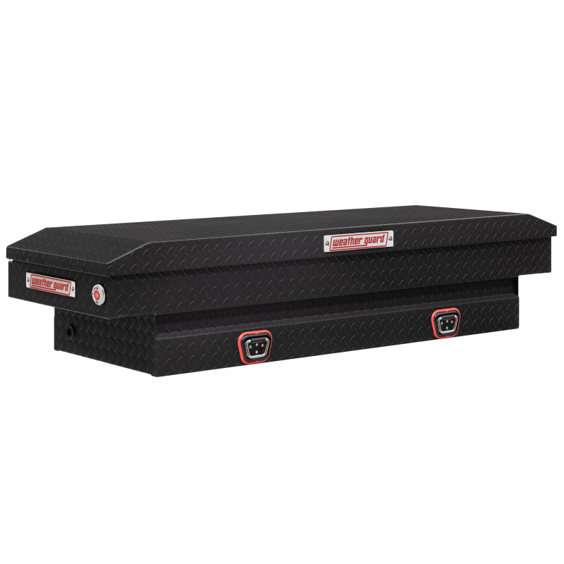 Weather Guard Compact Aluminum Saddle Box, Textured Matte Black (154-52-04)