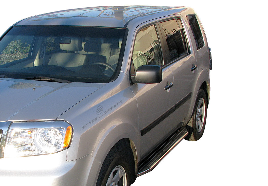 Steelcraft STX100 Running Boards - Black / Stainless Trim - 2014-2015 Honda Pilot (155110)