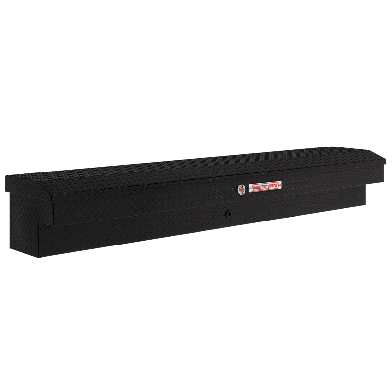 Weather Guard 87 in Aluminum Lo-Side Truck Tool Box, Gloss Black (164-5-04)