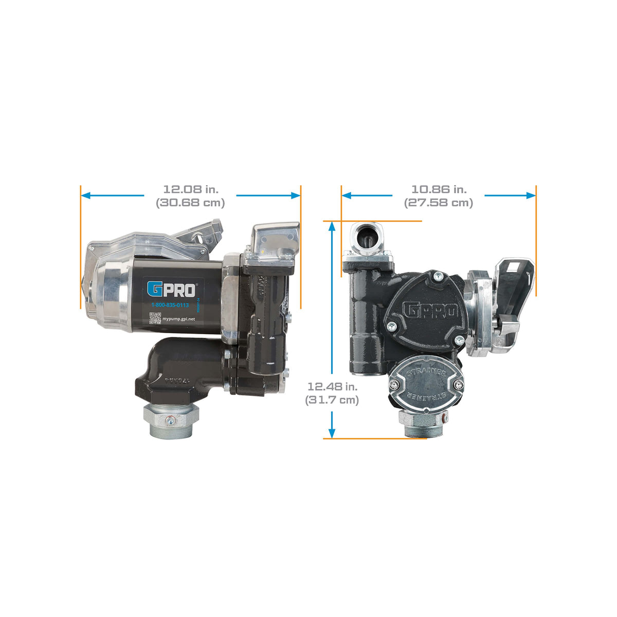 GPI GPRO V25 25 GPM 12V Fuel Transfer Pump with Auto Diesel Nozzle (170000-03) - view 8