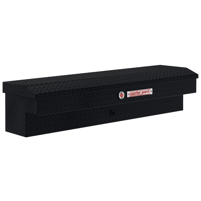 Weather Guard 56 in Aluminum Lo-Side Truck Tool Box, Gloss Black (174-5-04)