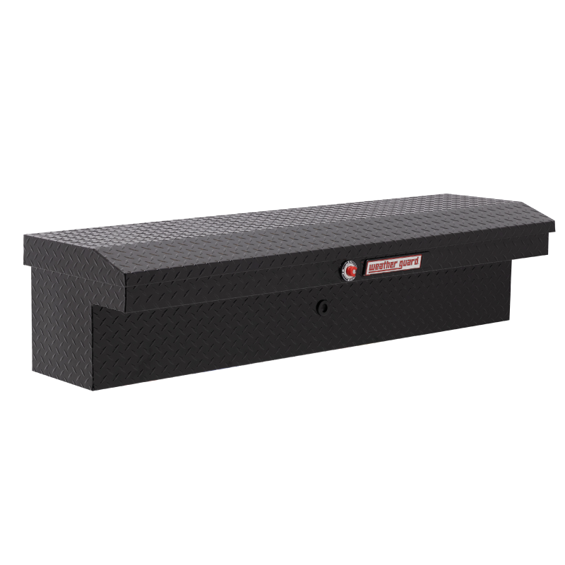 Weather Guard 56 in Low Profile Aluminum Lo-Side Truck Tool Box, Gloss Black (178-5-04)