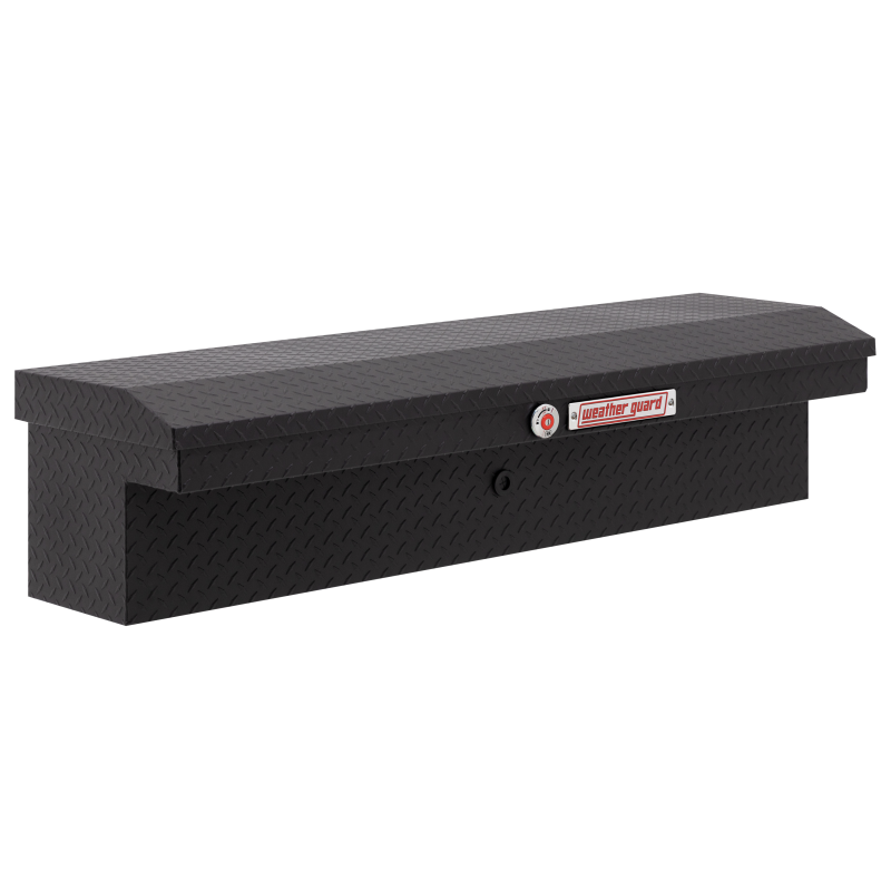 Weather Guard 56 in Low Profile Aluminum Lo-Side Truck Tool Box, Textured Matte Black (178-52-04)