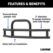 LUVERNE 205530-205910 Tuff Guard Black Stainless Commercial Cargo Van Bumper Guard, Select Ram ProMaster 1500, 2500, 3500