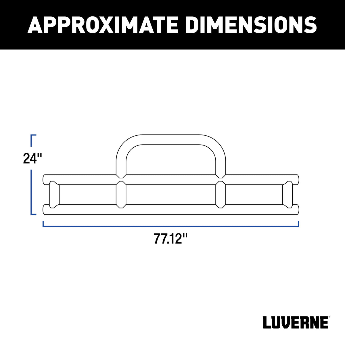 LUVERNE 205530-205920 Tuff Guard Black Stainless Commercial Cargo Van Bumper Guard, Select Ford Transit-150, 250, 350