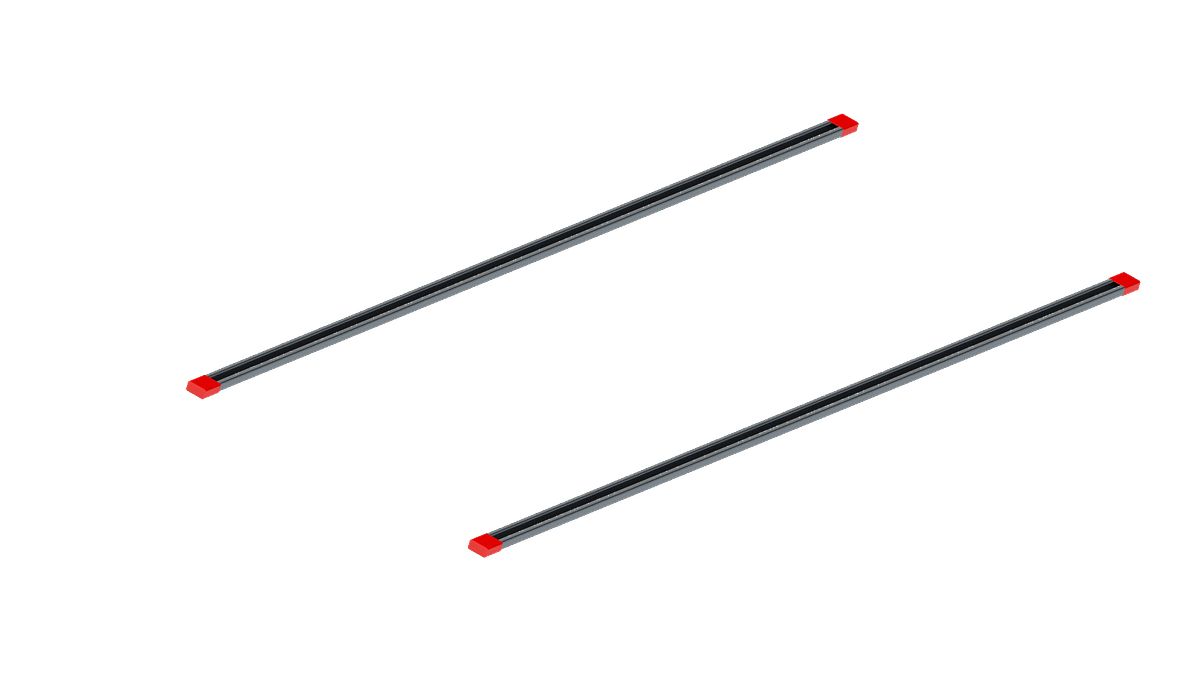 Weather Guard Roof Rack Mounting Channel Kit for Compact Vans and High-Roof Nissan NV (2085-0-01)