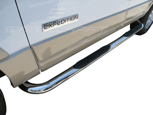 Steelcraft 3" Round Sidebars - Stainless Steel - 2014-2017 Ford Expedition (Excludes EL model) (213107)