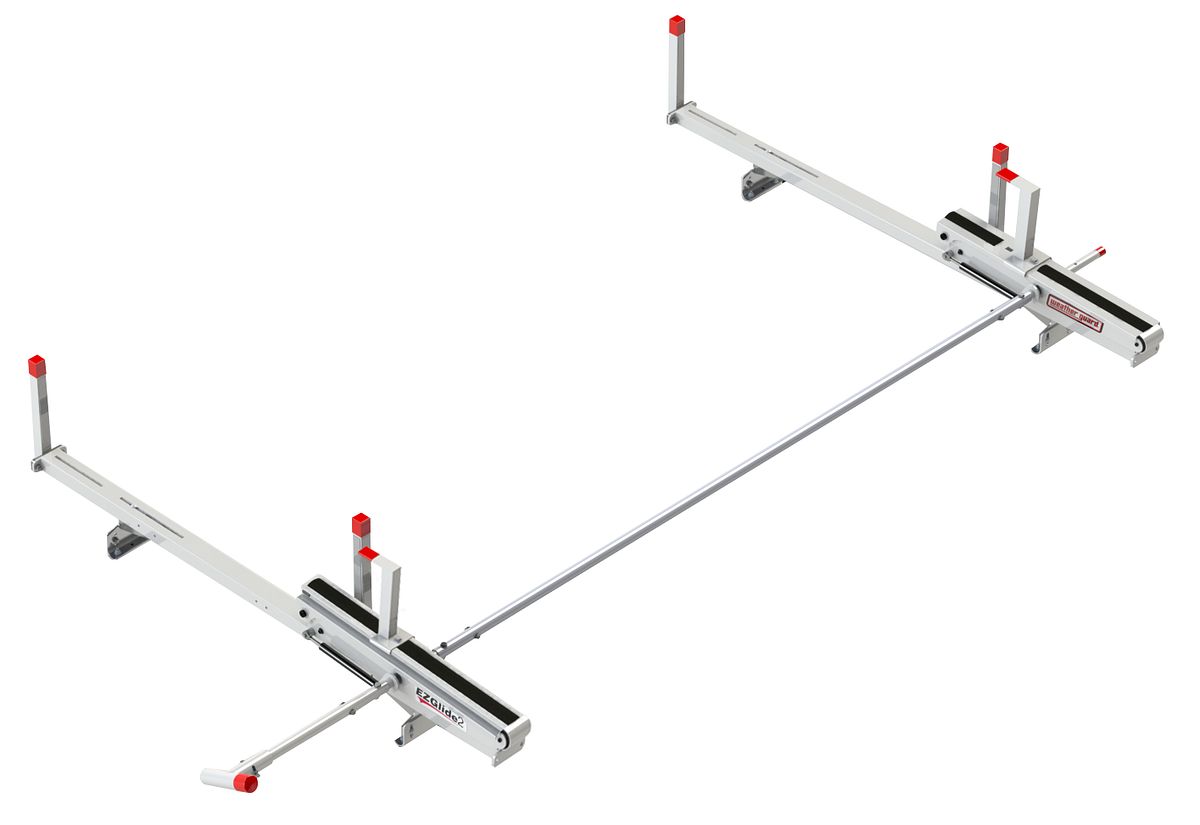 Weather Guard EZGLIDE2 Drop-Down Ladder Rack for Full-Size Low-Roof Vans (2271-3-01)