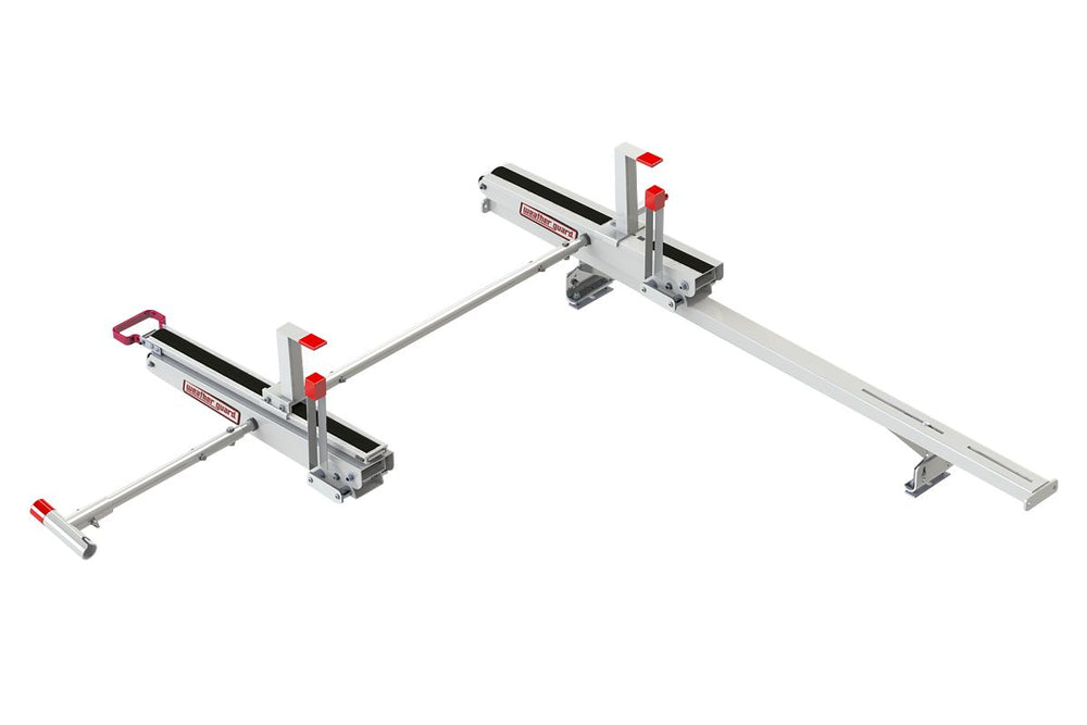 Weather Guard EZGLIDE2 Dual Drop-Down Kit with Cross Member for Mid- and High-Roof Vans, Shorter Ladders (2297-3-01)