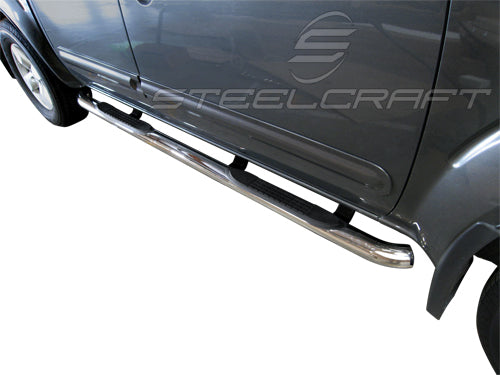 Steelcraft 3" Round Sidebars - Stainless Steel - 2014-2025 Nissan Frontier (240917)