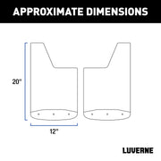 LUVERNE 250930 Front 12-Inch x 20-Inch Textured Rubber Mud Guards, Select Dodge, Ram 1500, 2500, 3500, 2 Flaps