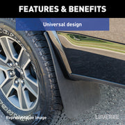 LUVERNE 251014 Universal Front or Rear 14-Inch x 23-Inch Textured Rubber Mud Guards, 2 Flaps